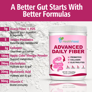 Poudre de fibres alimentaires avancée pour une alimentation saine, elle aide à équilibrer la microbiome intestinale avec un mélange de probiotiques, complément alimentaire - Product Image 5