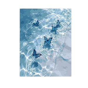 Pittura a olio digitale moderna del paesaggio dipinto a mano della farfalla per il salotto della camera da letto pittura decorativa della tela degli animali da colorare - Product Image 1