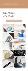 Nouvelle arrivée : WC intelligent en céramique blanche allongé, à poser au sol, avec siège chauffant et séchage à l'air, pour usage domestique - Product Image 2