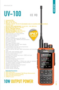 Iradio UV-100 10W Radio Amatoriale Multibanda Impermeabile, Ricevitore/Trasmettitore per Banda Aviazione 108-136MHz con GPS, APRS e Analisi Spettro - Product Image 2