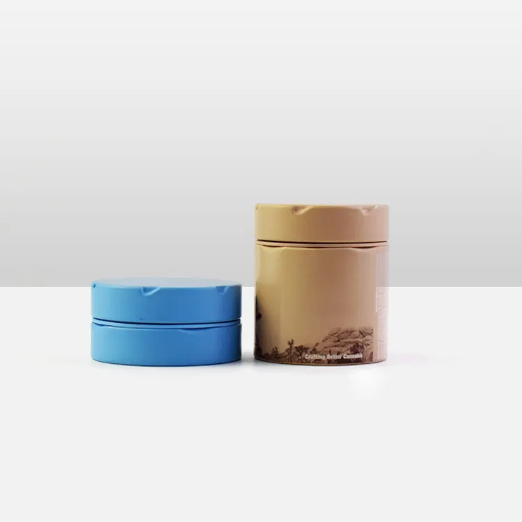 CMYK-Conjunto de latas redondas de té, caja de lata con logo personalizado de Metal, cilindro de plata de alta calidad, embalaje