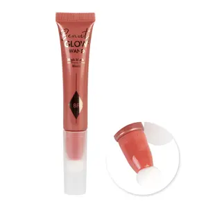 Tùy chỉnh 15ml mỹ phẩm có độ bóng cao che khuyết điểm ống lỏng Blush ống rỗng với Sponge Head Applicator