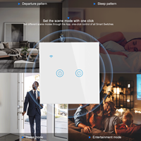 Interruptor de Luz Inteligente LangYeao Tuya, Panel de Vidrio Templado WiFi para UE y Reino Unido, Productos para el Hogar Inteligente con Google Alexa, Aplicación Smartlife