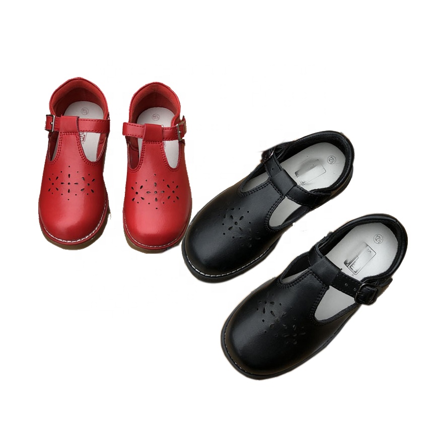 Детская школьная обувь; Высококачественные туфли-лодочки из натуральной кожи на плоской подошве; Модельные туфли для девочек