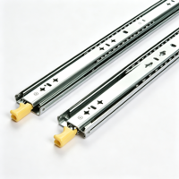 Glissières télescopiques robustes de 53 mm, capacité 220 LB, avec verrouillage, pour coffres, remorques de camping-car, garages, équipements industriels et armoires de rangement