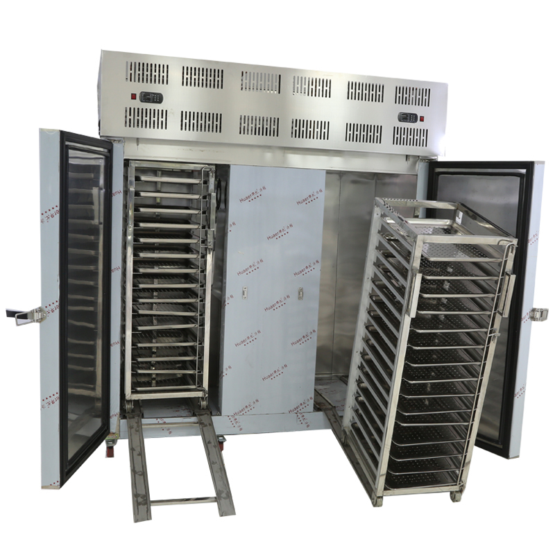 Super fast freezing stainless steel blast freezer with trolleys
