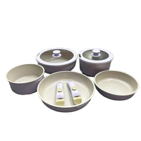 Ensemble de 11 casseroles et poêles Ensembles d'ustensiles de cuisine antiadhésifs Poignée détachable Ensemble d'ustensiles de cuisine à induction Poignée amovible, passe au four