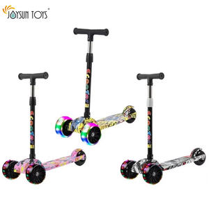 Skuter portabel latihan keseimbangan anak-anak, roda <span class=keywords><strong>3</strong></span> menyala dalam gelap gaya grafiti plastik 5 hingga 7 tahun - Product Image 4