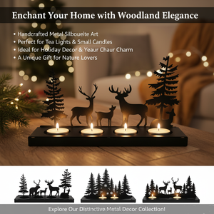 Porte-bougie en fer forgé artisanal élégant Gliway |   Conception pliable pour une ambiance festive |   Cadeau attentionné pour la fête des mères - Product Image 4