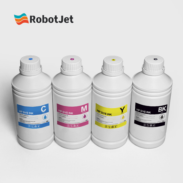 Four-color Hewlett-Packard Water-based Dye Ink Cmyk Odorless Color clear for Inkjet Printers 1kg Colorful