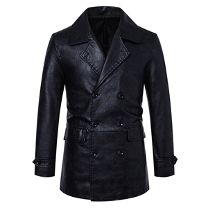 FLN 2025 Giacca Formale Invernale da <span class=keywords><strong>Uomo</strong></span>, Nuova Collezione, <span class=keywords><strong>Blazer</strong></span> in <span class=keywords><strong>Pelle</strong></span> PU Nera di Alta Qualità per Entrambe le Stagioni - Product Image 3