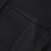 Robe élégante et modeste pour femmes, style chemise midi, en coton biologique 100%, plissée, avec poche, pour l'été, noire unie, pour les occasions spéciales