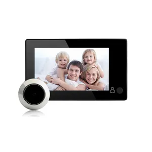 Smart Door Peephole Video Bell Digital Voice Recorder 4.5 Inch Big Screen No Flaw Picture