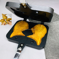 Poêle à Taiyaki 2, 3 ou 4 poissons, antiadhésive, pour gaufres, mini-œufs et crêpes, ensemble de cuisson