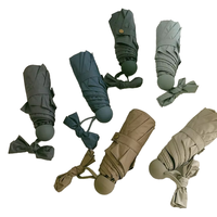 Parapluie de voyage moderne manuel pliable en cinq sections, double usage soleil/pluie, compact et portable, protection UV pour adultes