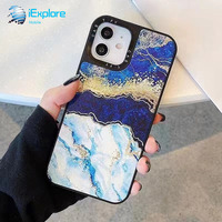 Coque de téléphone IExplore en acrylique personnalisée avec motif UV marbré pour filles, compatible iPhone 17 Pro Max, S26 Ultra, A55, A35, S25FE, Camon 40, Hot 60