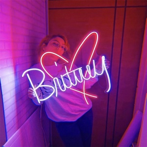 Bán buôn tùy chỉnh Neon dấu hiệu LED quảng cáo mở neon ánh sáng đám cưới thanh bên trang trí DIY Flex Đèn Neon cơ thể làm Silicone - Product Image 1