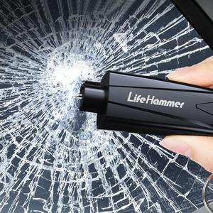 Marteau de sécurité automobile, brise-vitre d'urgence, coupe-ceinture de sécurité, dispositif d'évasion, porte-clés, outil de sauvetage - Product Image 1