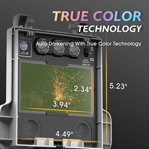 Casco de Soldadura Automático de 3.94 x 2.34 Pulgadas, Rango de Sombreado 4/5-9/9-13, Color Real, con Visor Abatible 1/1/1/1 - Product Image 3