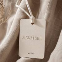 Etiquetas y Tarjetas de Cartulina Blanca Profesional con Grabado de Alta Precisión para Soluciones de Marca Personalizadas para Prendas de Vestir, Zhejiang