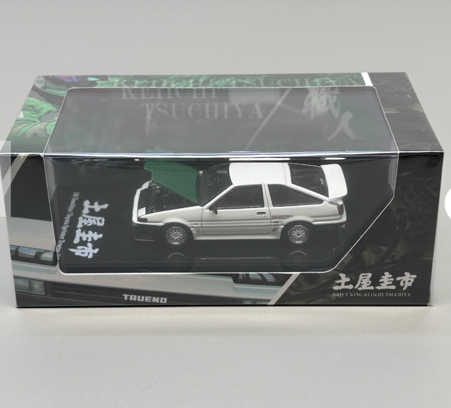 1:64 TRUENO AE86 GT Tsuchiya Openable Hood Diecast Customized Alloy Car Model Diecast Toy Gift