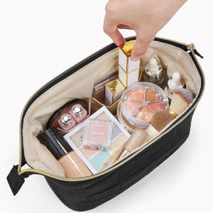 <b>Makeup</b> Bag Travel Toiletry Bag, Puffy Padded Make Up Bags for Women <b>Makeup</b> Organizer <b>Case</b>, Wide-open Pouch Purse Travel - Product Image 4