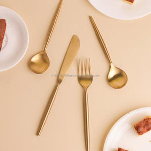 Ensemble de couverts de luxe en or à vendre-vaisselle exquise de 4 pièces salle à manger élégante pour les belles occasions - Product Image 5