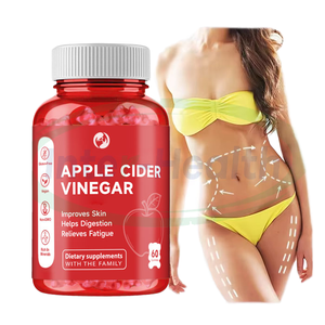 Ausreson Vinaigre de cidre de pomme ACV Gummy Detox Pure Fat Burner Natural Vegan 1000mg Vinaigre de cidre de pomme Gummies - Product Image 1