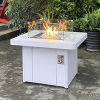 Tables carrées de foyer en pierre frittée de 91cm