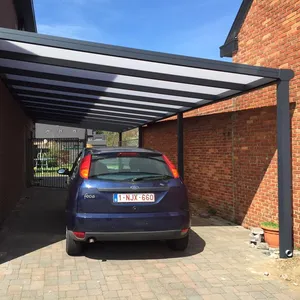 德国聚碳酸酯便携式天篷铝车库与聚碳酸酯屋顶