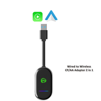 Adaptateur sans fil 2 en 1 pour voiture CarPlay et Android Auto Box pratique 2 en 1 pour voiture