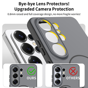 Nueva Funda Negra Suave al Tacto <span class=keywords><strong>para</strong></span> Samsung S26 Ultra, Color en Contraste, Sensación de Piel, Orificios Precisos <span class=keywords><strong>para</strong></span> Lentes, Protección Magnética <span class=keywords><strong>para</strong></span> Teléfono Móvil - Product Image 3