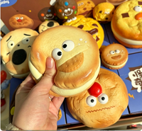 Mochi Red Bean Bun Slow Rebound Squishy Simulated Bread Stress Relief Toy Super Soft Squishy Venting