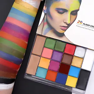 20 colori acrilico olio acquerello pittura viso all'ingrosso stencil pittura viso per bambini