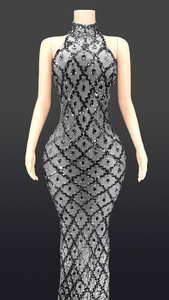 Novance-vestido de noche elegante para mujer, vestido de noche de graduación, brillante, de cristal, diamante - Product Image 5