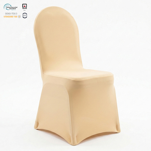 Funda de Silla Elástica de Spandex para Banquetes de Hotel, Color Champán, 250GSM, Gruesa, Ajustable, para Eventos y Fiestas - Product Image 1