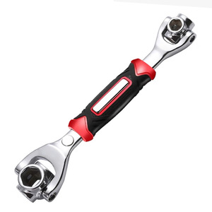 Llave de tubo ajustable de 360 grados, de acero con alto contenido de carbono, cromada, para herramientas de reparación de automóviles - Product Image 1