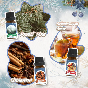 Lot de 6 Huiles Parfumées <span class=keywords><strong>d</strong></span>'Hiver en Gros : Pin Forêt, Cannelle, Menthe Poivrée, Chocolat, <span class=keywords><strong>Pain</strong></span> <span class=keywords><strong>d</strong></span>'<span class=keywords><strong>Épices</strong></span>, Canneberge pour Bougies et Diffuseurs <span class=keywords><strong>à</strong></span> Bâtonnets - Product Image 2