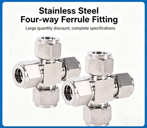 Raccord croisé à double ferrule en acier inoxydable <span class=keywords><strong>304</strong></span> 316 3000PSI 6000PSI - Product Image 6