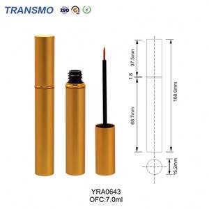 Flacon de sérum pour cils en aluminium doré 6 ml, tube d'eye-liner 7 ml, flacon de sérum pour cils en métal - Product Image 2