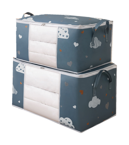 Blanket Storage Containers Organizer Folding Toys Clothes Under Bed Storage Bag Bedroom Closet Clothing Comforter Organization