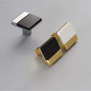 Modern Simple Furniture Cabinet Handle Kitchen <strong>Drawer</strong> Zinc Alloy Double Tone Wardrobe Bedroom Bathroom Mall - Product Image 3
