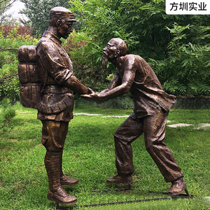 Figuras del Ejército Rojo, Escultura de Resina Hecha a Mano, Arte Tradicional para Exteriores, Montaje en Suelo, Guangdong - Product Image 5