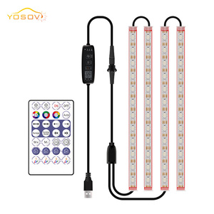 Yosovlamp Lumière LED pour repose-pieds de voiture, éclairage intérieur à effet d'illusion, lumière fluide, contrôle par application, USB, <span class=keywords><strong>musique</strong></span>, modification de voiture, ambiance - Product Image 1