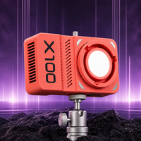 DENGWEI X100R 100W COB ABS Lampe vidéo LED portable à batterie avec contrôle par application, température de couleur réglable, pour éclairage d'appoint extérieur