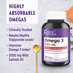 El suplemento de aceite de pescado recién llegado es compatible con reducir el colesterol y regular la presión arterial para cápsulas blandas de aceite de pescado para adultos 180 cápsulas blandas - Product Image 2