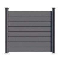 Panneau de clôture extérieur moderne en WPC pour animaux de compagnie, poteau en aluminium, mur en composite bois-plastique, décoration de jardin, surface à grain de bois