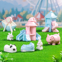 Figurines de terrain de jeu miniatures accessoires en résine scène créative construction bricolage 3D enfants jouets éducatifs pour la décoration de bureau à domicile