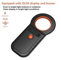 Escáner de Etiquetas de Vidrio Microchip Usado, Lector RFID de 134.2Khz, Material ABS, Lector de Etiquetas para Animales, Perros y Gatos