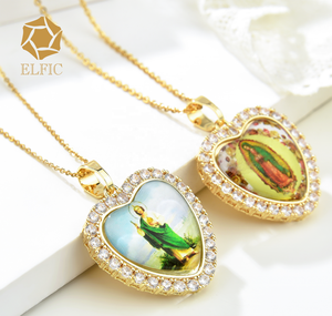 Elfic 14K emas kuningan logam hijau agama St. Judas liontin Chapado En Oro Joya San Judas tindy - Product Image 6